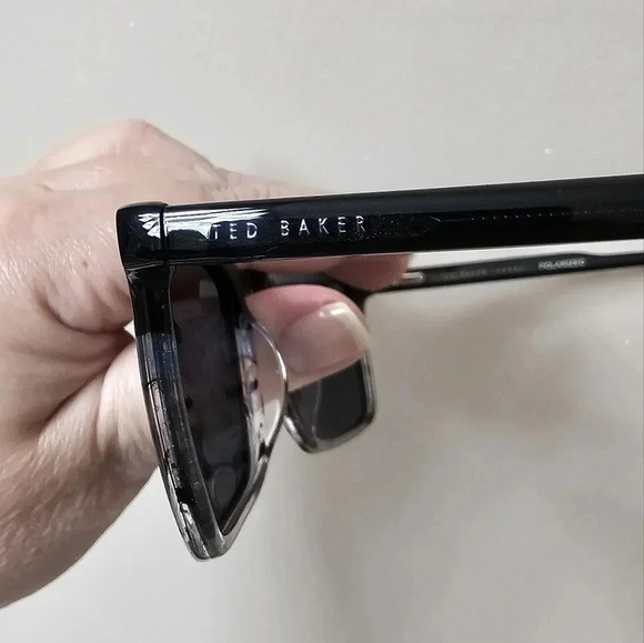 Ted Baker London Polarized Sunglasses Designer Blue Gray  Black - Picture 5 of 9